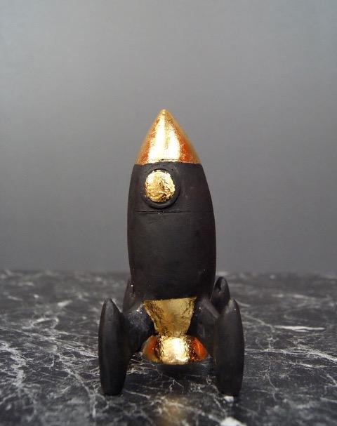 Rocket ship Blk and GL