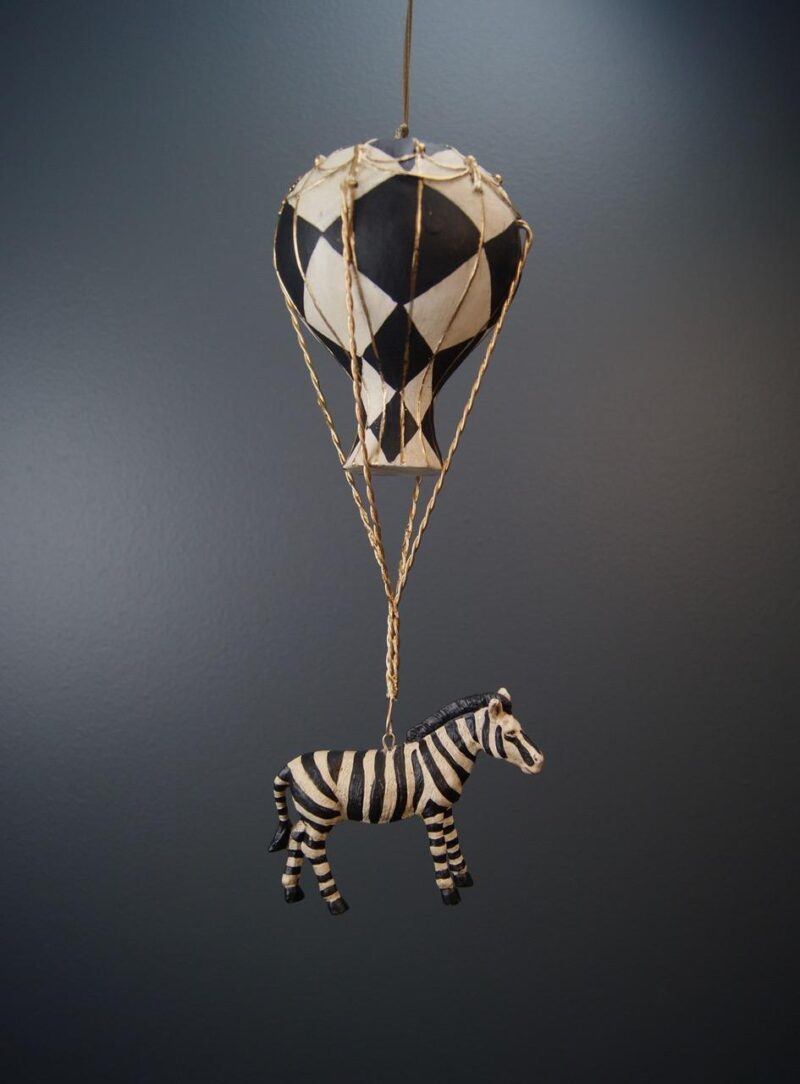 Small Airballoon w Zebra Black/white Gold Ant Details