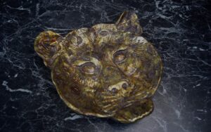 Leopard Head Gold/Ant Tray