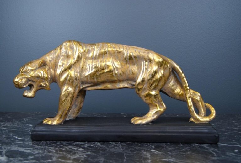 Gorilla Face tiger Tabletop Black gold