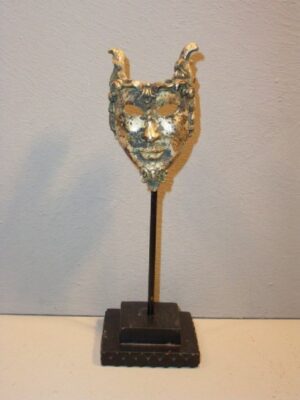 Mask lady small silver