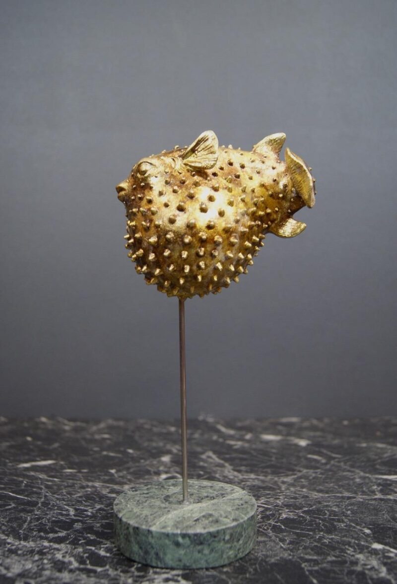 Globe fish on marble base