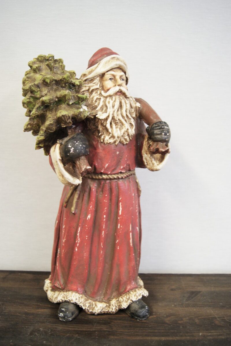 Santa w tree/basket on back an