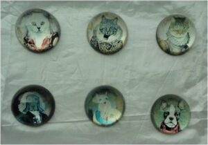 3 Cat & 3 Dog Paper Weight A/6