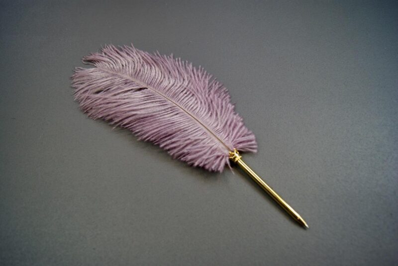 Ostrich feather pen violet
