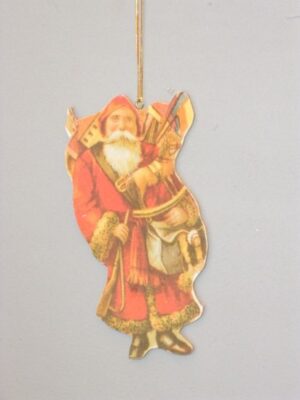 Santa With Gift Bag Orn