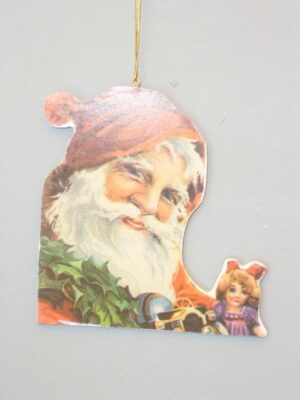 Santa Head With Doll Orn