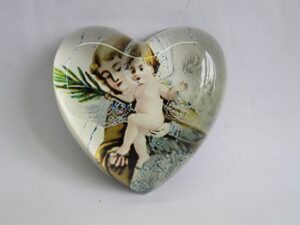 Angel & Child Heart Paperweight