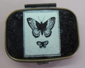 Butterfly Black Pill Box