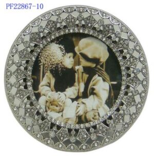 Round Photo Frame w Crstal a-s