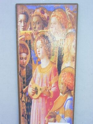 Musical angels tin plate rect