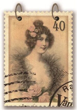 LADY W/FLOWER NOTEBOOK