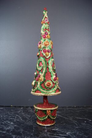 Xmas Tre W Rose Bg