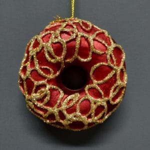 Doughnut "D" red gold