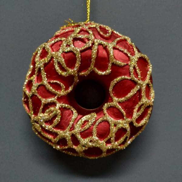 Doughnut "D" red gold