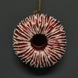 Doughnut "A" red white