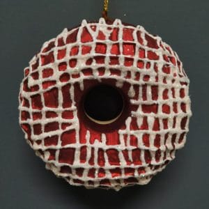 Doughnut "B" red white