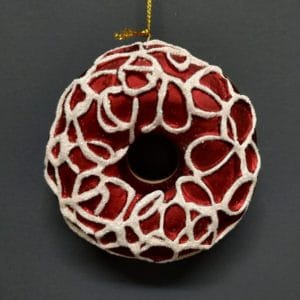 Doughnut "D" red white