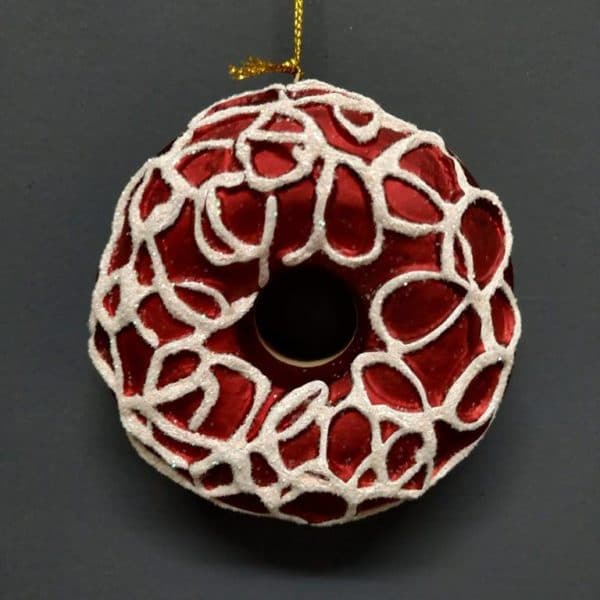 Doughnut "D" red white