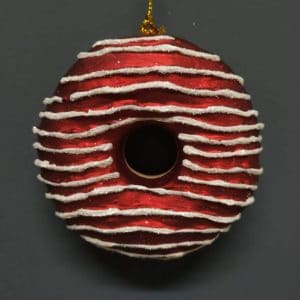 Doughnut "F" red white