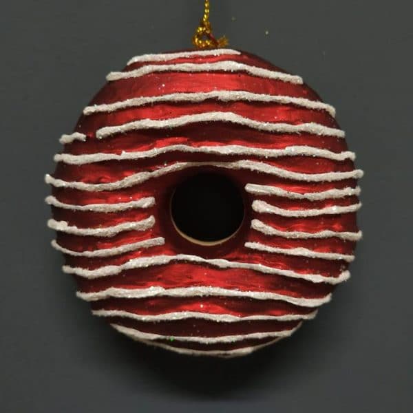 Doughnut "F" red white
