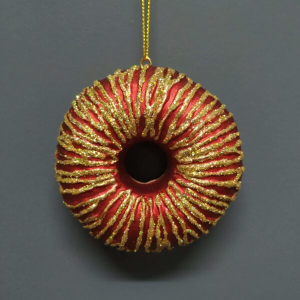Doughnut "A" red gold