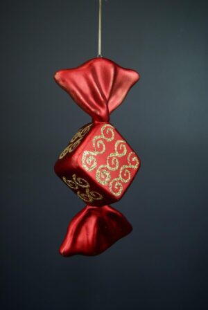 Square Candy Orn Med S.Red