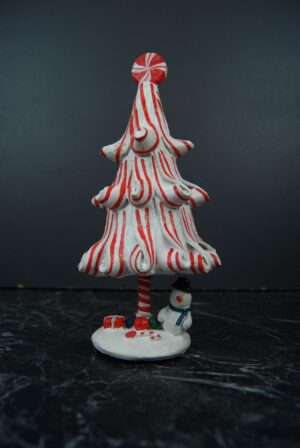 Xmas Tre Lace W Stnd Red/Wht