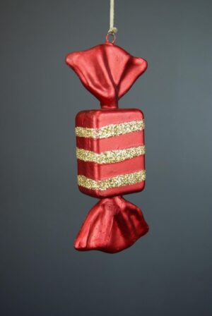 Square Candy Orn Sml S.Red