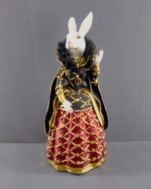 Lady Rabbit w Satin red & black dress w/ nckpc