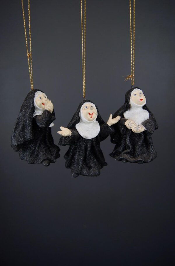 Nuns Black glitter 3 ass.