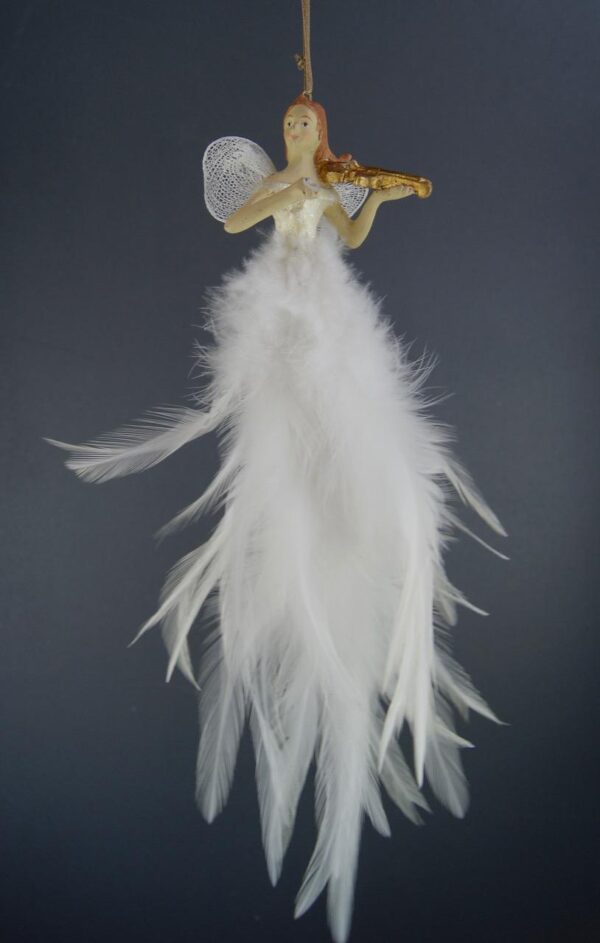 Flying Fairy violin pearl whit