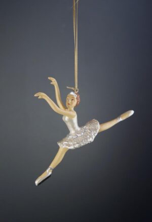 Sofia grand jetes Pearl white sil holog glits