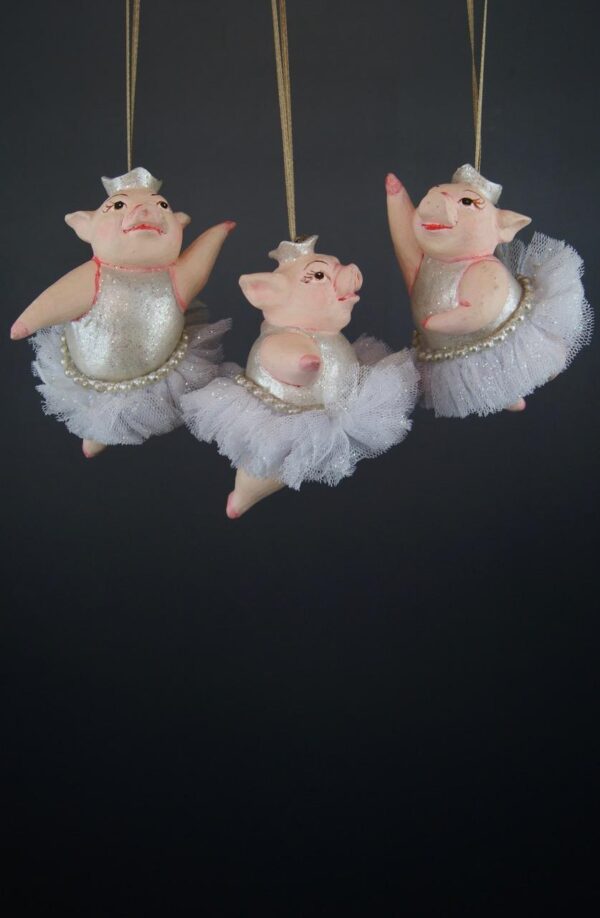 Piggylitas A/3 fabskirt Pearl white w/ glits