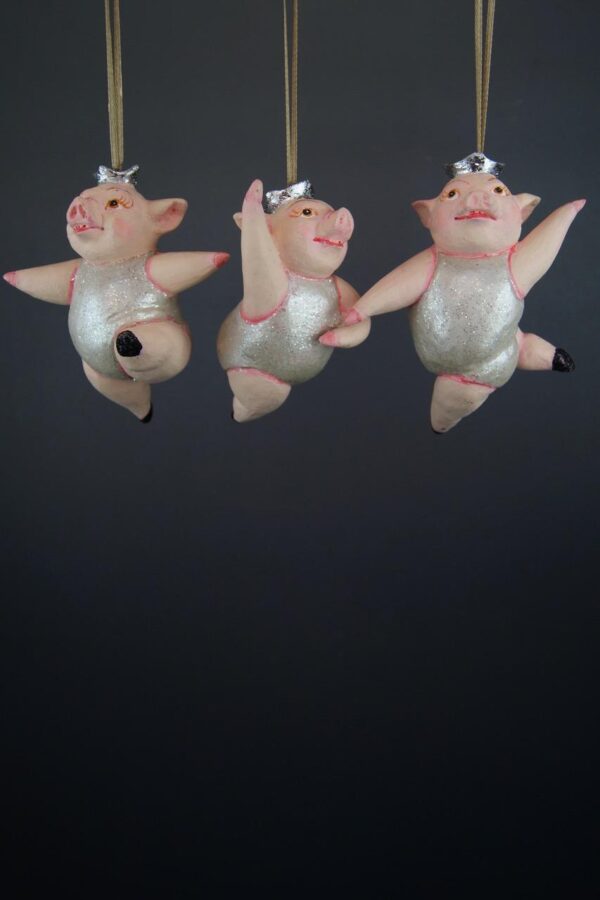 Piggylitas A/3 Pearl white w/ glits