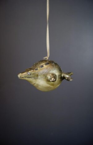 Crocodile Ball Orn Pearlized Green