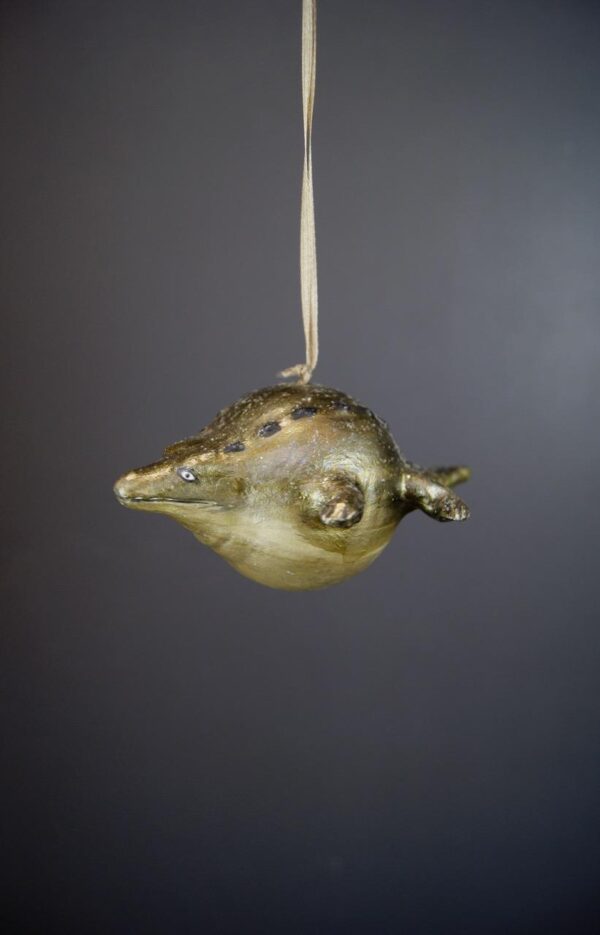 Crocodile Ball Orn Pearlized Green