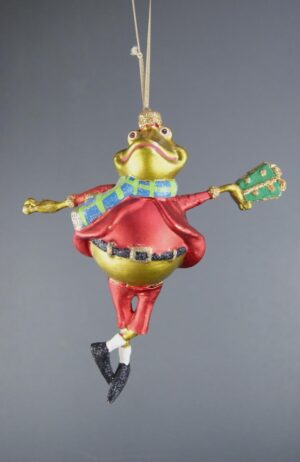 Frog Holding Gift Orn