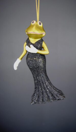 Opera Singer Frog Blk dress w/ glits