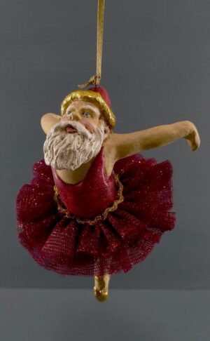 Santa Ballerina Red washed with fabskirt