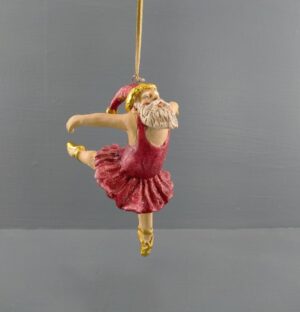Santa Ballerina Red washed with glits