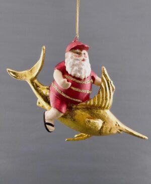 Santa riding on GL swordfish