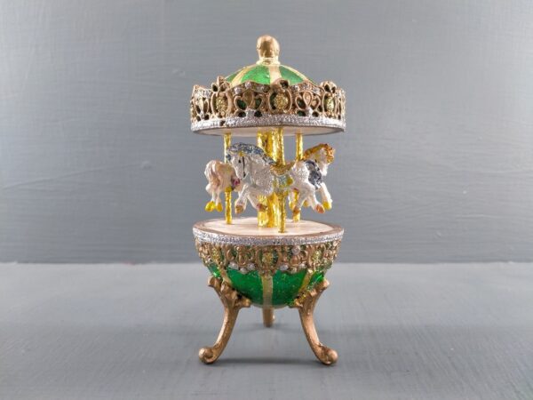 Small Carousel  green w/ glits