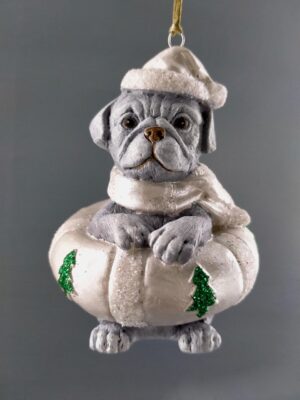 Pug in floater pearl white
