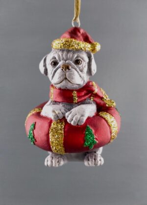 Pug in floater satin red