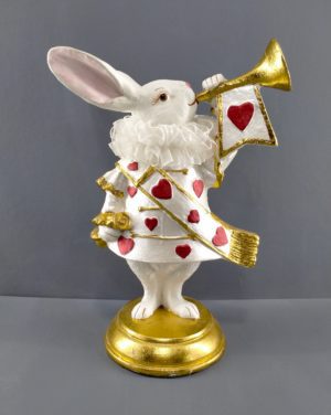 Rabbit Trumpeter white red with collar