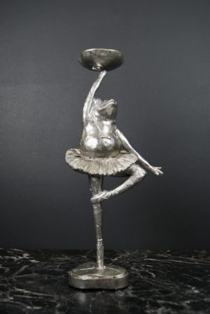 Frog ballerina silver