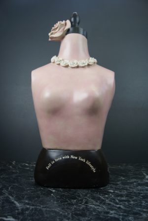 Rose jewelry holder bust