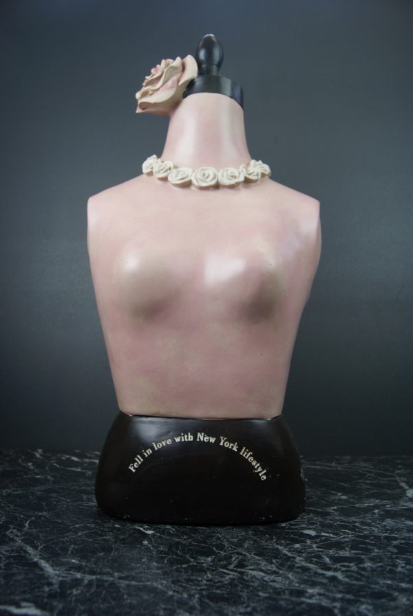Rose jewelry holder bust