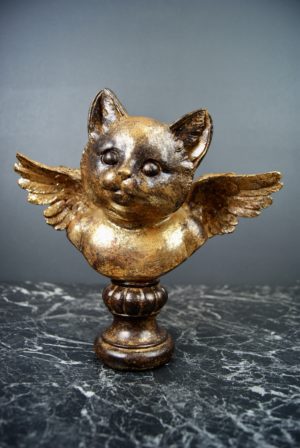 Cat angel gold